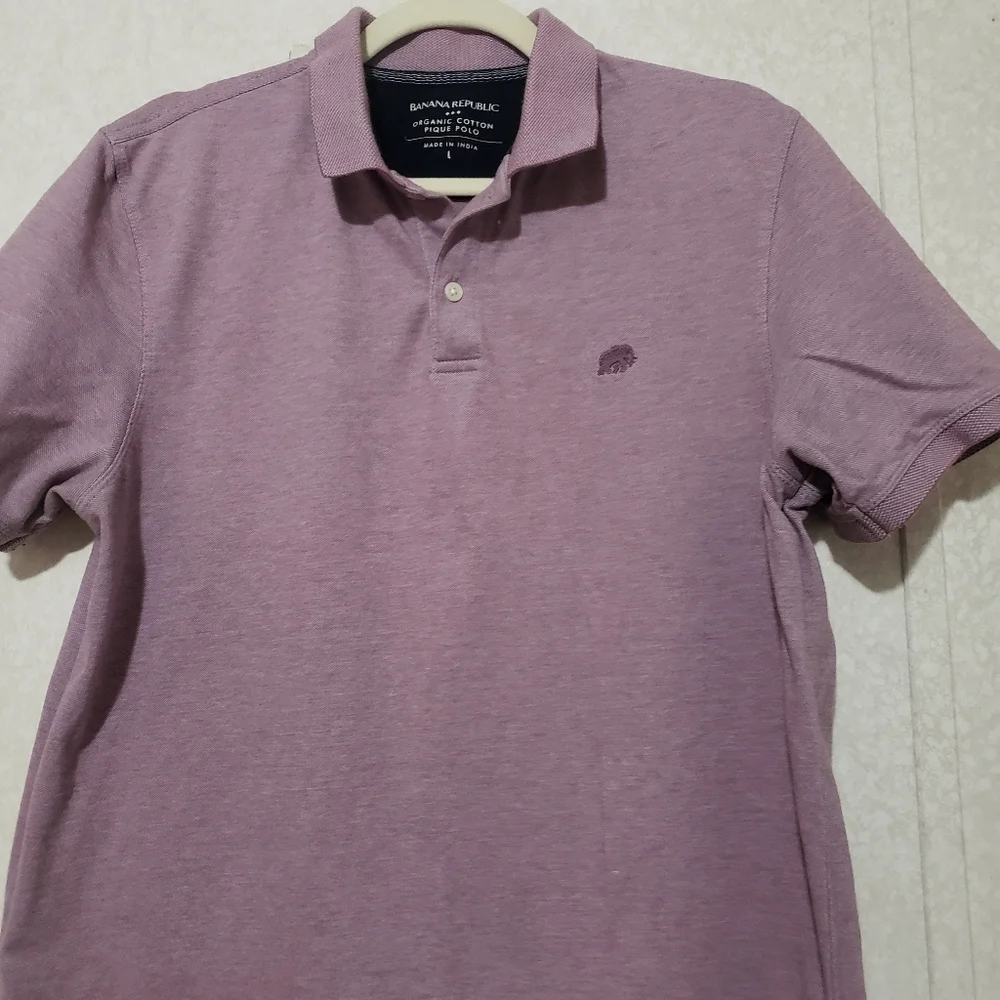 Banana Republic Men's Purple Polo Shirt...size:L